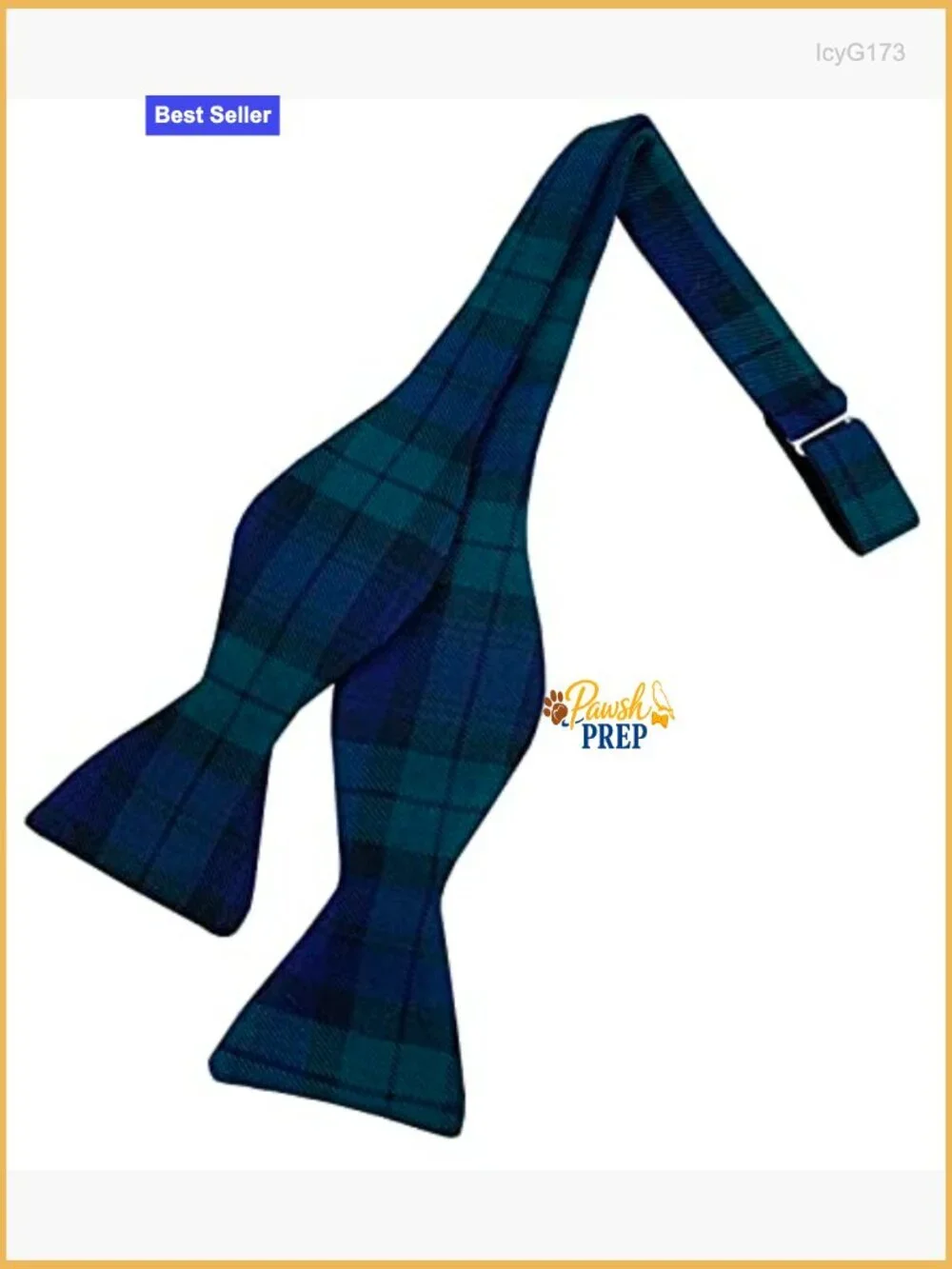 Men's Self-Tie Bow Tie Adjustable Neck Tartan Pattern Formal Accessory